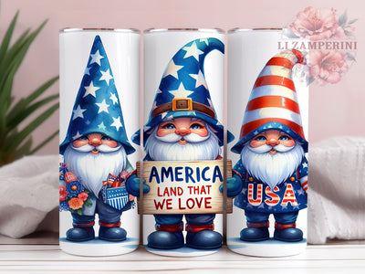 America Land That We Love 20oz Tumbler Wrap PNG, Patriotic Gnome Tumbler Png, Straight & Tapered Tumbler Wrap, Instant Digital Download Sublimation Li Zamperini 