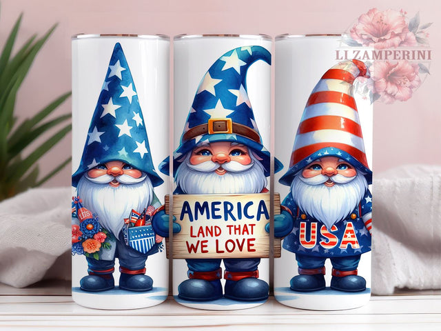 America Land That We Love 20oz Tumbler Wrap PNG, Patriotic Gnome Tumbler Png, Straight & Tapered Tumbler Wrap, Instant Digital Download Sublimation Li Zamperini 