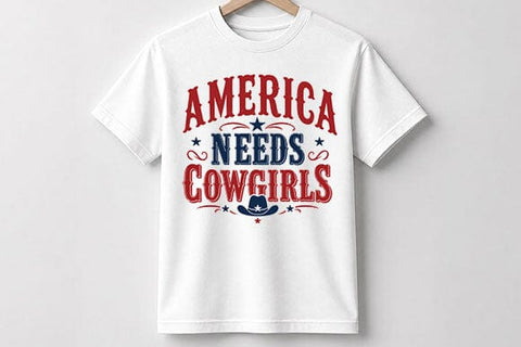 America Needs Cowgirls Patriotic Western Cowgirl PNG SVG BillahCrafts 