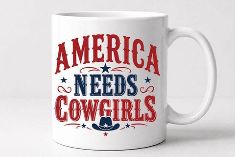 America Needs Cowgirls Patriotic Western Cowgirl PNG SVG BillahCrafts 