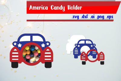 America Patriotic Candy Holder SVG zafrans studio 