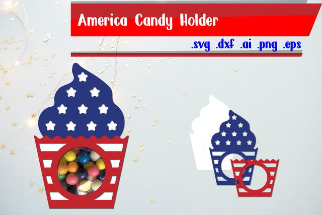 America Patriotic Candy Holder SVG zafrans studio 