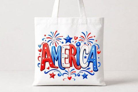 America PNG Patriotic Word Art Digital Download SVG BillahCrafts 