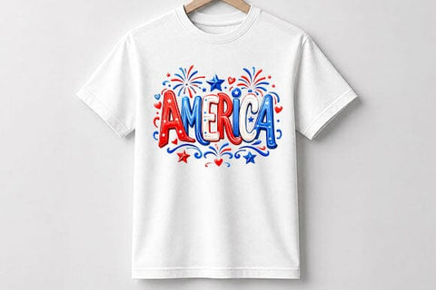 America PNG Patriotic Word Art Digital Download SVG BillahCrafts 