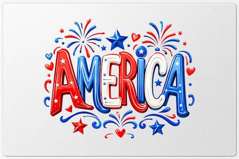 America PNG Patriotic Word Art Digital Download SVG BillahCrafts 