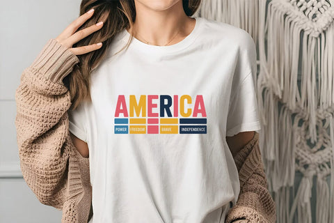 America Power Freedom Brave Independence SVG Angelina750 