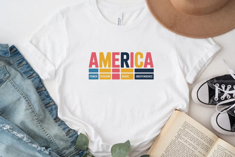 America Power Freedom Brave Independence SVG Angelina750 