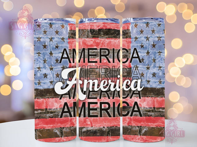 America Quotes 20oz Tumbler Wrap Sublimation Design, Straight Tapered Tumbler Wrap, American Flag Tumbler Png, Instant Digital Download Sublimation SvggirlplusArt 