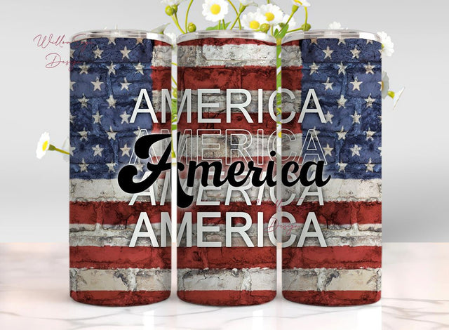 America Quotes Tumbler, American Flag, Gun Rights, Military Tumbler, Patriotic, 20 oz. Skinny Tumbler, DIGITAL DOWNLOAD Sublimation WillowSageDesign 