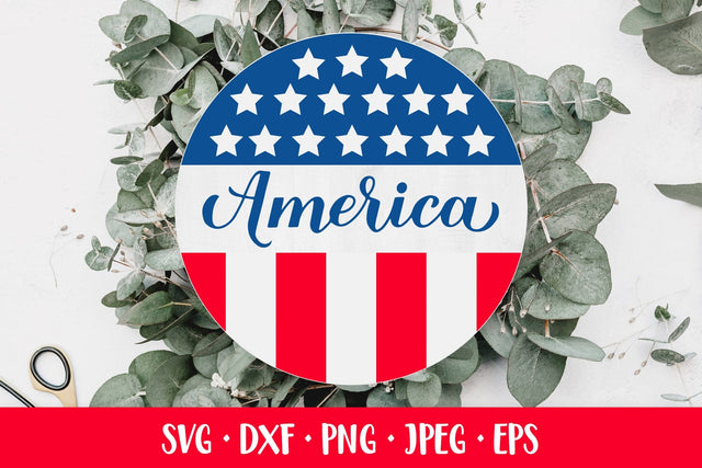 America round door sign. Patriotic SVG. Fourth of July SVG LaBelezoka 