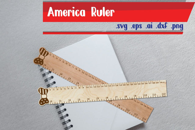 America Ruler Laser Cut - USA Ruler SVG zafrans studio 