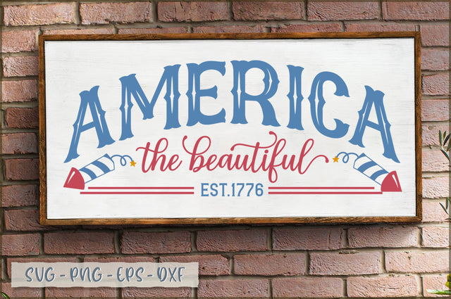America the beautiful est.1776 Sign SVG SVG Shetara Begum 