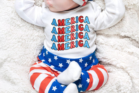 America Tshirt PNG I Kids 4th of July Sublimation Tshirt Sublimation Happy Printables Club 