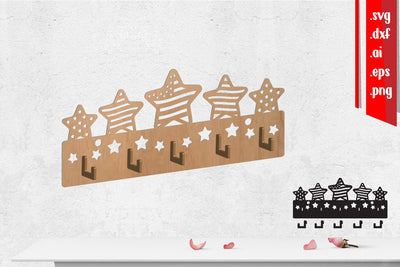 America Wall Hanger, wall clothes hanger, Wooden Key Holder, Coat Rack SVG zafrans studio 