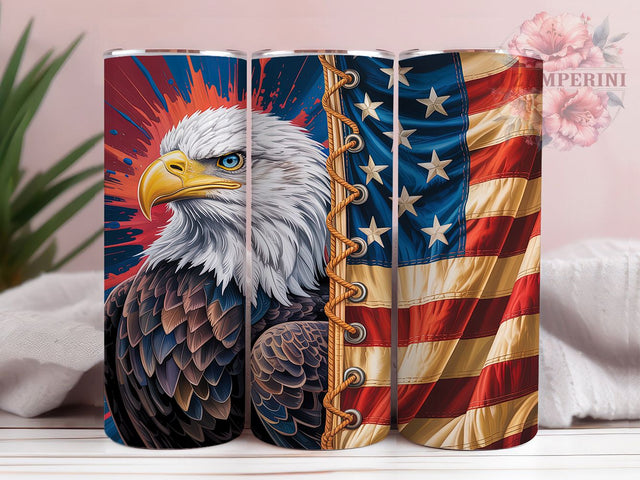 American Bald Eagle Patriotic 4th of July Tumbler, Patriotic Tumbler Wrap, USA Eagle PNG, 20oz Sublimation Wrap, Bald Eagle Cup Design, Freedom Tumbler PNG, Fourth Of July Wrap Sublimation Li Zamperini 