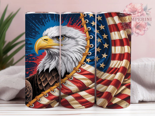 American Bald Eagle Patriotic 4th of July Tumbler, Patriotic Tumbler Wrap, USA Eagle PNG, 20oz Sublimation Wrap, Bald Eagle Cup Design, Freedom Tumbler PNG, Fourth Of July Wrap Sublimation Li Zamperini 