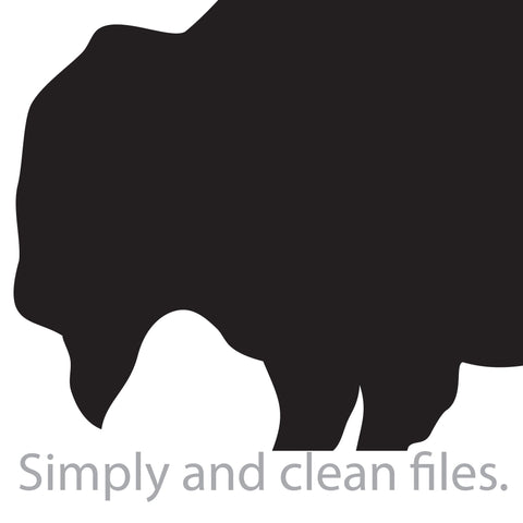 American Bison (Buffalo) at Sunset SVG TribaliumArtSF 