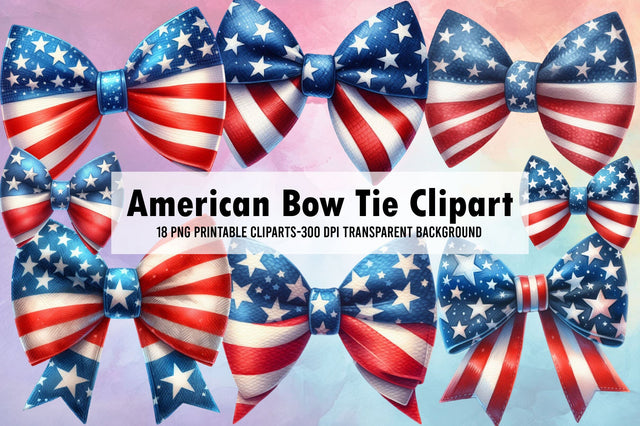 American Bow Tie Clipart Sublimation Rupkotha 