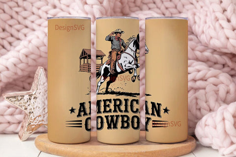American Cowboy 20oz Tumbler Wrap Sublimation DesignSVG 