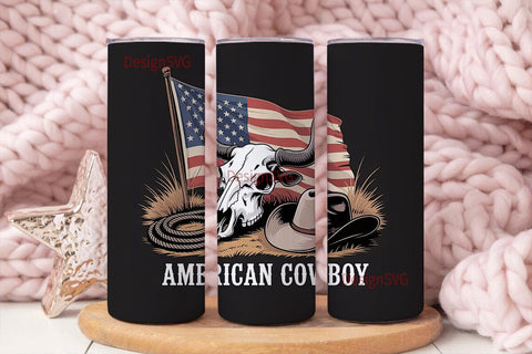 American Cowboy 20oz Tumbler Wrap Sublimation DesignSVG 