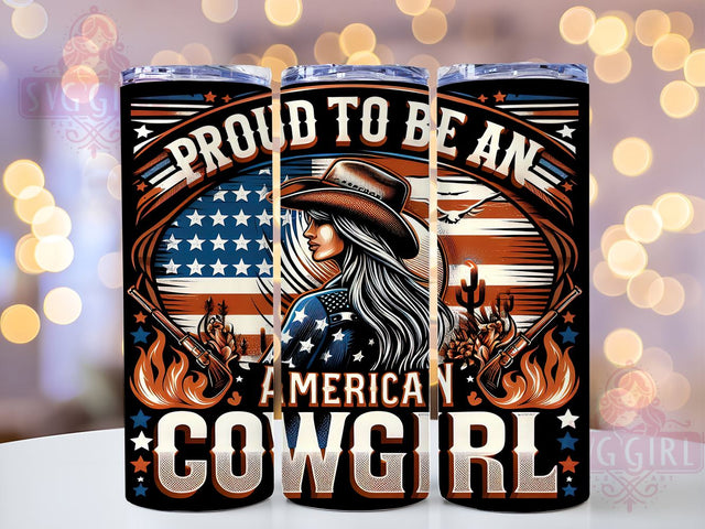 American Cowgirl 20oz Tumbler Wrap Sublimation Design, Straight Tapered Tumbler Wrap, 4th of July Tumbler Png, Instant Digital Download Sublimation SvggirlplusArt 
