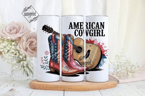 American Cowgirl 20oz Tumbler Wrap Sublimation sassyprint 