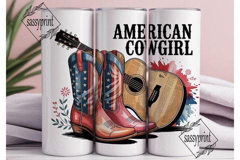 American Cowgirl 20oz Tumbler Wrap Sublimation sassyprint 