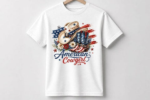American Cowgirl Boots and Hat PNG | Patriotic Western Sublimation PNG SVG BillahCrafts 