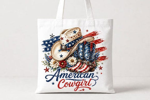 American Cowgirl Boots and Hat PNG | Patriotic Western Sublimation PNG SVG BillahCrafts 