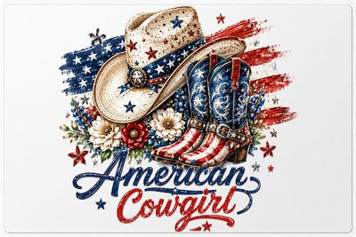 American Cowgirl Boots and Hat PNG | Patriotic Western Sublimation PNG SVG BillahCrafts 