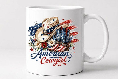 American Cowgirl Boots and Hat PNG | Patriotic Western Sublimation PNG SVG BillahCrafts 