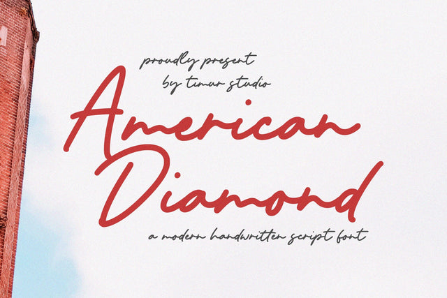 American Diamond - Modern Handwritten Script Font Font Timur type 