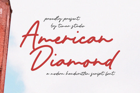 American Diamond - Modern Handwritten Script Font Font Timur type 