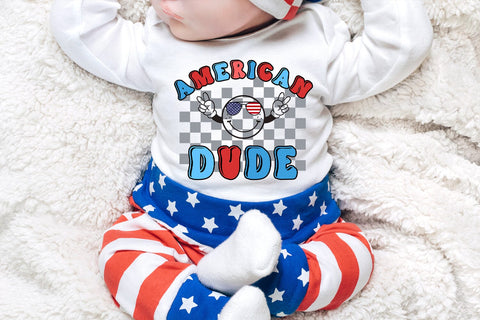 American Dude PNG I Kids 4th of July Sublimation I Patriotic Sublimation Happy Printables Club 