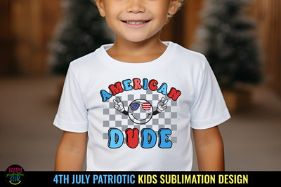 American Dude PNG I Kids 4th of July Sublimation I Patriotic Sublimation Happy Printables Club 