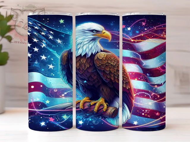 American Eagle 20oz Tumbler Png, Straight & Tapered Tumbler Png, Victory Eagle Design Sublimation Tumbler Png, Digital Download PNG Sublimation Lara' s Designs 