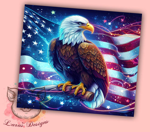 American Eagle 20oz Tumbler Png, Straight & Tapered Tumbler Png, Victory Eagle Design Sublimation Tumbler Png, Digital Download PNG Sublimation Lara' s Designs 