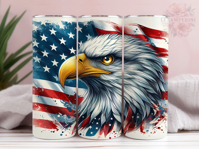 American Eagle 20oz Tumbler Wrap PNG, Eagle with American Flag Tumbler Png, Straight & Tapered Tumbler Wrap, Instant Digital Download Sublimation Li Zamperini 