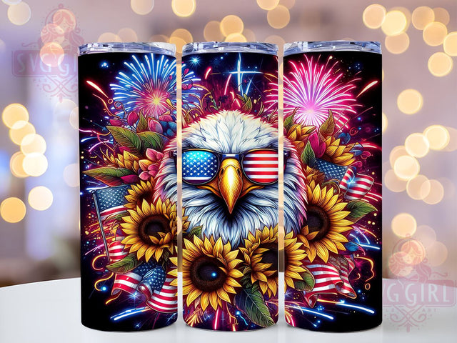 American Eagle 20oz Tumbler Wrap Sublimation Design, Straight Tapered Tumbler Wrap, Bald Eagle Patriotic Tumbler Png, Instant Digital Download Sublimation SvggirlplusArt 