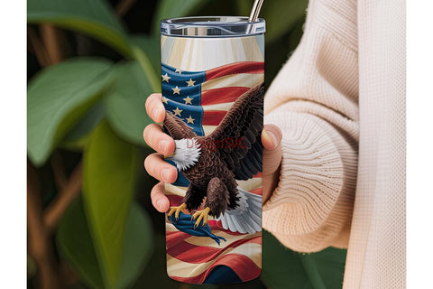 American Eagle 20oz Tumbler Wrap Sublimation DesignSVG 