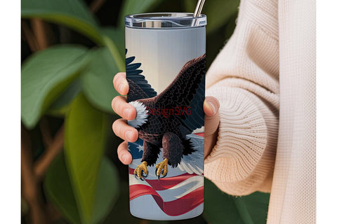 American Eagle 20oz Tumbler Wrap Sublimation DesignSVG 