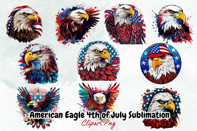 American Eagle 4th of July Sublimation Bundle Sublimation Designangry 