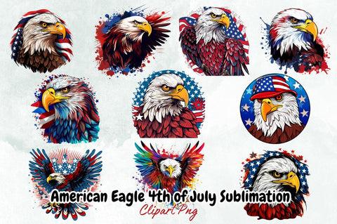 American Eagle 4th of July Sublimation Bundle Sublimation Designangry 