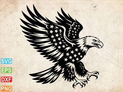 American Eagle Flag SVG, Distressed American SVG Creativeart88 