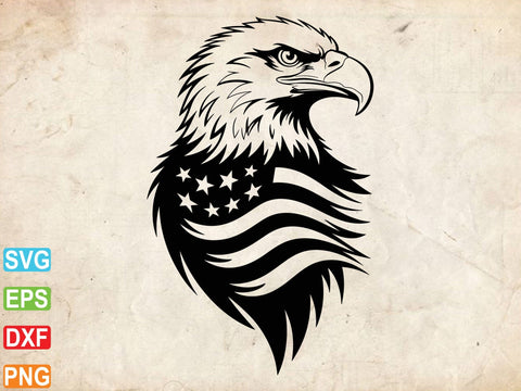 American Eagle Flag SVG, Distressed American SVG Creativeart88 