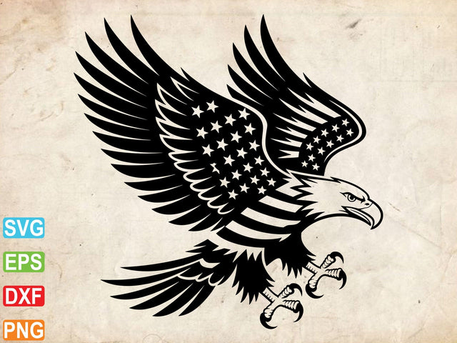American Eagle Flag SVG, Distressed American SVG Creativeart88 