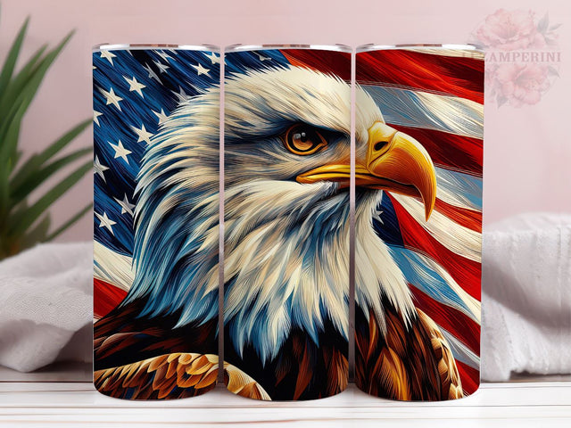 American Eagle Flying Flag July 4th 20 oz Skinny Tumbler, Eagle USA Flag 20 Oz Skinny Tumbler Wrap, Straight & Tapered Tumbler Wrap, Instant Digital Download Sublimation Li Zamperini 
