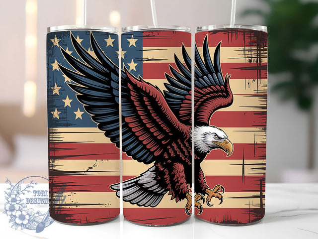 American Eagle Freedom Tumbler, Patriotic Tumbler Wrap, USA Flag Sublimation Design, Bald Eagle Tumbler PNG, 4th Of July Tumbler, 20oz Sublimation Wrap, Freedom Tumbler Design Sublimation ToriDesigns 