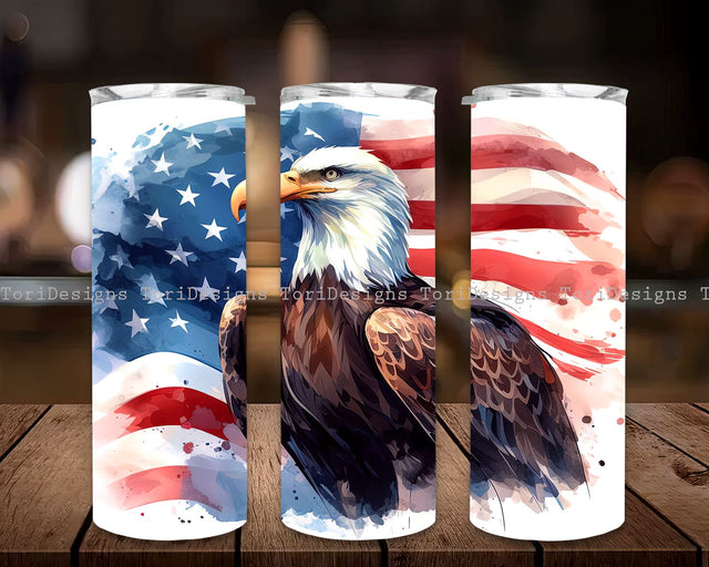 American Eagle in Flag July 4th 20 oz Skinny Tumbler Sublimation Design, American Flag Eagle PNG, Patriotic Sublimation, Instant Digital Download PNG Sublimation ToriDesigns 