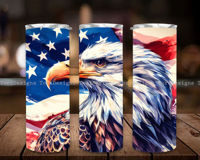 American Eagle in Flag July 4th 20 oz Skinny Tumbler Sublimation Design, American Flag Eagle PNG, Patriotic Sublimation, Instant Digital Download PNG Sublimation ToriDesigns 